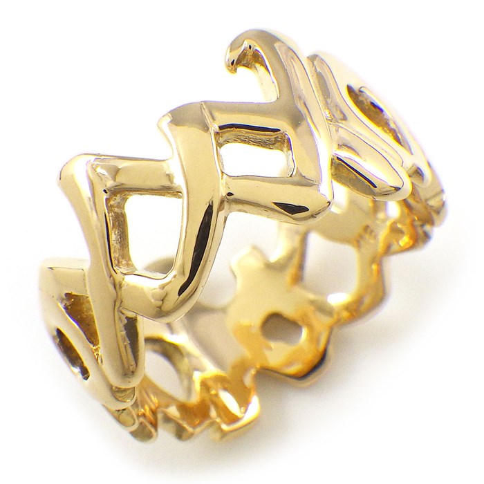ティファニー Tiffany & Co. リング ラブ & キス XO グラフィティ K18YG 10号 【中古】