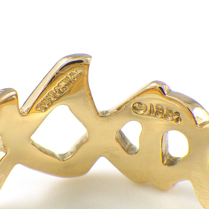 ティファニー Tiffany & Co. リング ラブ & キス XO グラフィティ K18YG 10号 【中古】