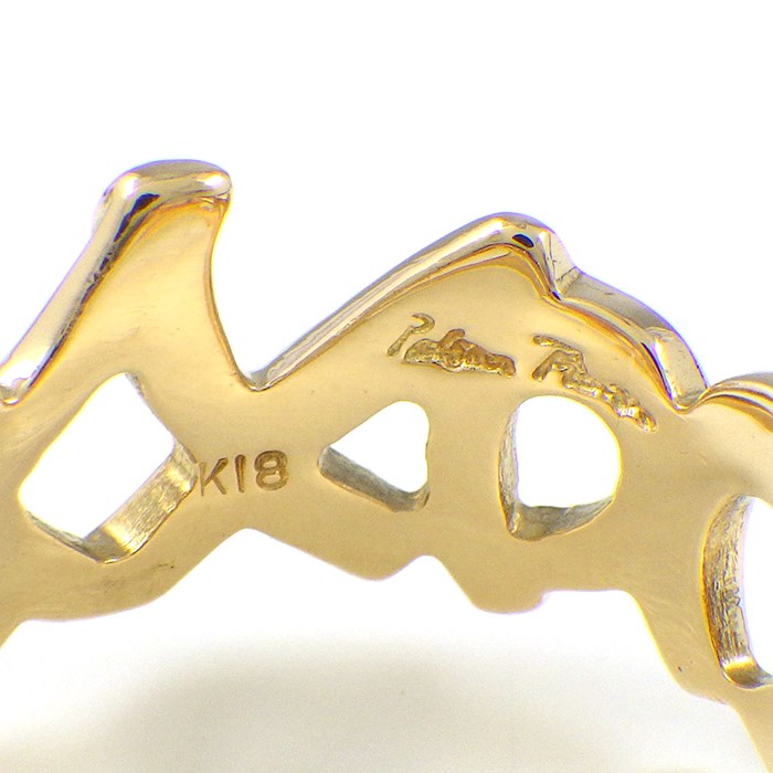 ティファニー Tiffany & Co. リング ラブ & キス XO グラフィティ K18YG 10号 【中古】