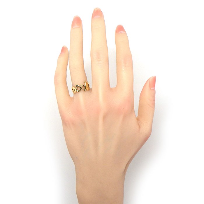 ティファニー Tiffany & Co. リング ラブ & キス XO グラフィティ K18YG 10号 【中古】