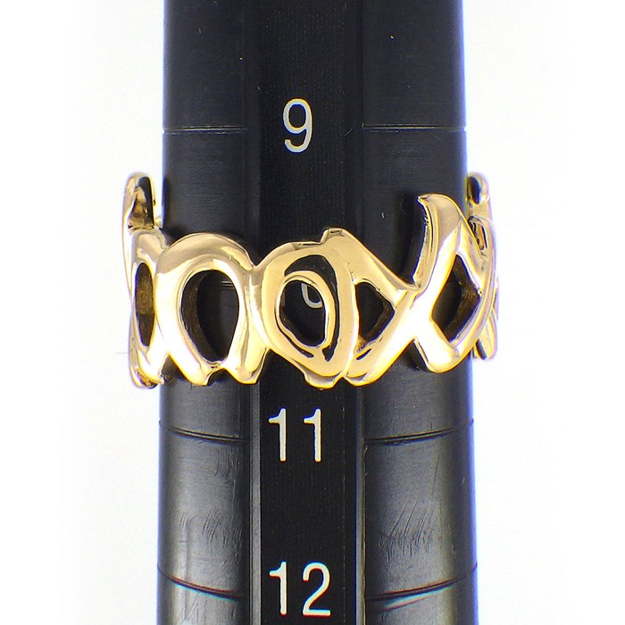 ティファニー Tiffany & Co. リング ラブ & キス XO グラフィティ K18YG 10号 【中古】