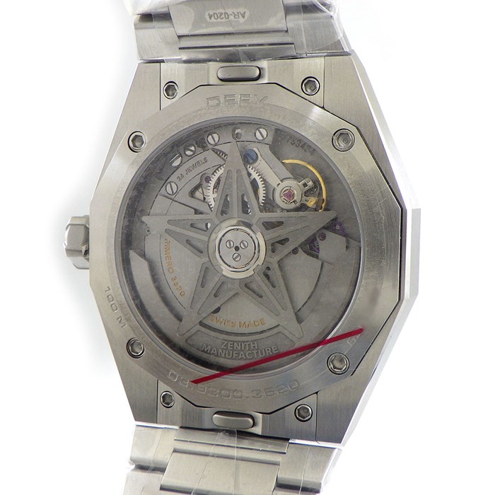 ゼニス ZENITH 腕時計 デファイ スカイライン 03.9300.3620/16.I001 日本100本限定 11ポイント バケットカット ダイヤモンド インデックス アイスブルー文字盤 夜光インデックス スモールセコンド 裏スケ デイト SS 自動巻き 【箱・保付き】