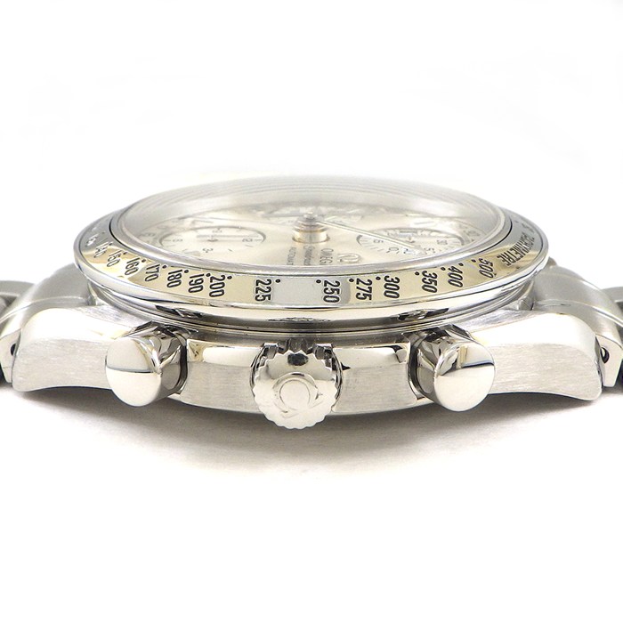 オメガ OMEGA 腕時計 スピードマスター デイデイト 3523.30 クロノグラフ タキメーター スモールセコンド 夜光インデックス 夜光針 サンレイ シルバー文字盤 SS 自動巻き 【箱・保付き】 【中古】