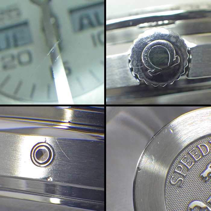 オメガ OMEGA 腕時計 スピードマスター デイデイト 3523.30 クロノグラフ タキメーター スモールセコンド 夜光インデックス 夜光針 サンレイ シルバー文字盤 SS 自動巻き 【箱・保付き】 【中古】