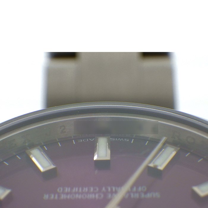 ロレックス Rolex 腕時計 オイスターパーペチュアル26 176200 サンレイ レッドグレープ文字盤 ルーレット刻印 オイスタースチール SS 自動巻き 【OH済み】 【中古】