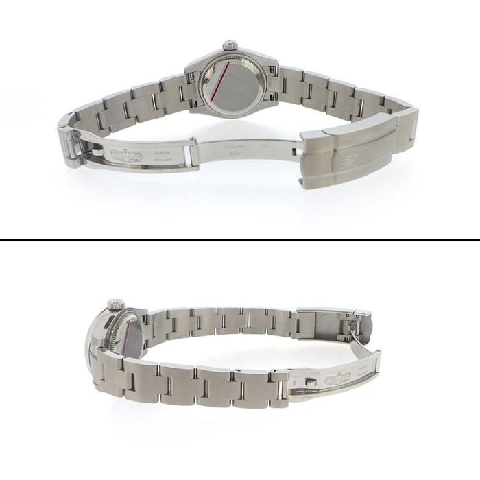 ロレックス Rolex 腕時計 オイスターパーペチュアル26 176200 サンレイ レッドグレープ文字盤 ルーレット刻印 オイスタースチール SS 自動巻き 【OH済み】 【中古】