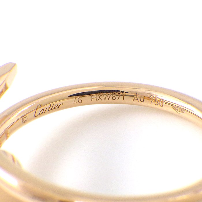  カルティエ Cartier リング ジュスト アン クル SM B4225846 釘モチーフ K18PG 6号 / #46 【中古】