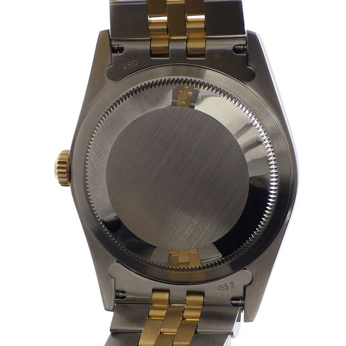 ロレックス Rolex 腕時計 デイトジャスト 16233G W番 10ポイント ダイヤインデックス フルーテッドベゼル シャンパンカラー文字盤 ジュビリーブレス SS K18YG 自動巻き 【箱・保付き】 【中古】