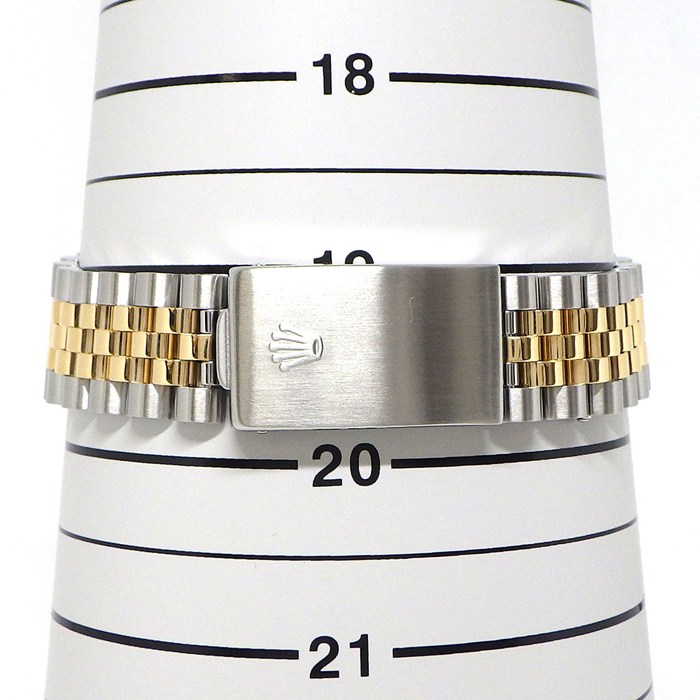 ロレックス Rolex 腕時計 デイトジャスト 16233G W番 10ポイント ダイヤインデックス フルーテッドベゼル シャンパンカラー文字盤 ジュビリーブレス SS K18YG 自動巻き 【箱・保付き】 【中古】