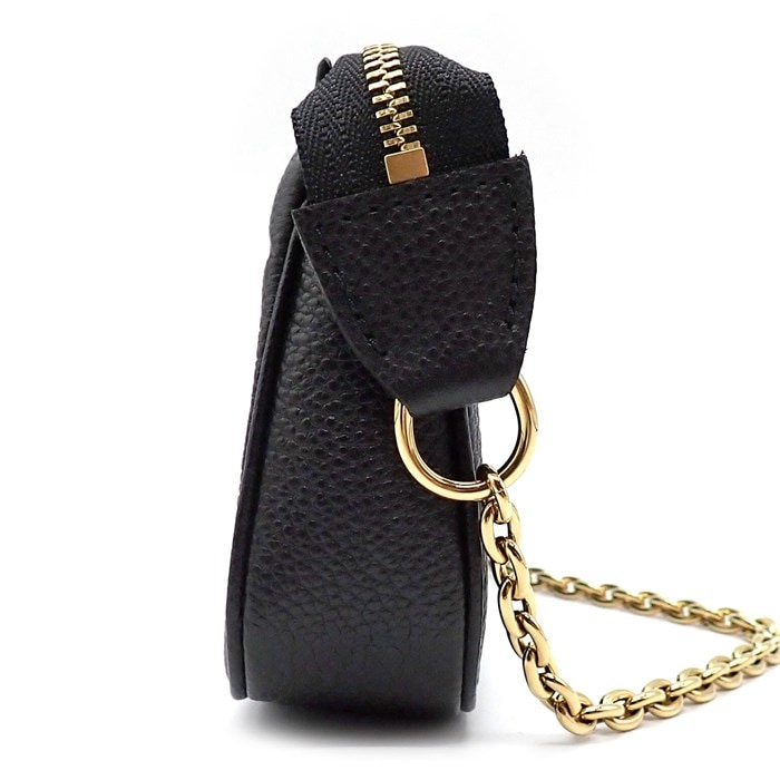 ルイ・ヴィトン Louis Vuitton ハンドバッグ LV×TM ミニ ポシェット アクセソワール M13824 ブラック モノグラム アンプラント ゴールド金具 【中古】