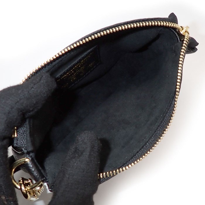 ルイ・ヴィトン Louis Vuitton ハンドバッグ LV×TM ミニ ポシェット アクセソワール M13824 ブラック モノグラム アンプラント ゴールド金具 【中古】