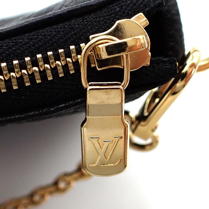 ルイ・ヴィトン Louis Vuitton ハンドバッグ LV×TM ミニ ポシェット アクセソワール M13824 ブラック モノグラム アンプラント ゴールド金具 【中古】