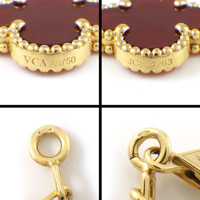 ヴァンクリーフ＆アーペル Van Cleef & Arpels ブレスレット ヴィンテージアルハンブラ 5モチーフ VCARD35500 カーネリアン K18YG 【中古】