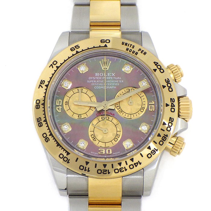 ロレックス Rolex 腕時計 コスモグラフ デイトナ 116503NG クロノグラフ タキメーター スモールセコンド ロレゾール 8ポイント ダイヤモンド インデックス ブラックシェル 文字盤 K18YG SS 自動巻き 【箱・保付き】 【中古】
