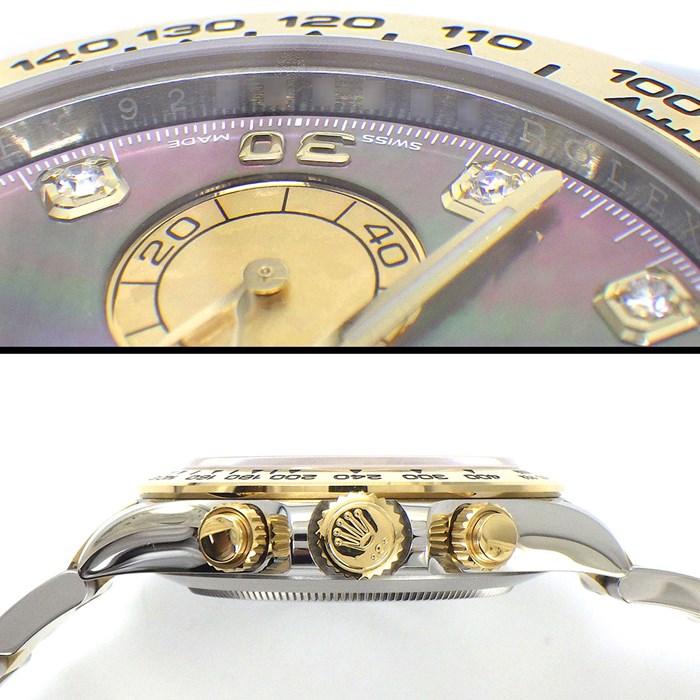 ロレックス Rolex 腕時計 コスモグラフ デイトナ 116503NG クロノグラフ タキメーター スモールセコンド ロレゾール 8ポイント ダイヤモンド インデックス ブラックシェル 文字盤 K18YG SS 自動巻き 【箱・保付き】 【中古】
