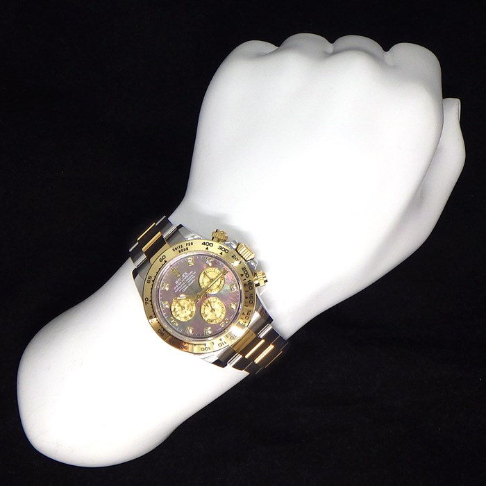 ロレックス Rolex 腕時計 コスモグラフ デイトナ 116503NG クロノグラフ タキメーター スモールセコンド ロレゾール 8ポイント ダイヤモンド インデックス ブラックシェル 文字盤 K18YG SS 自動巻き 【箱・保付き】 【中古】