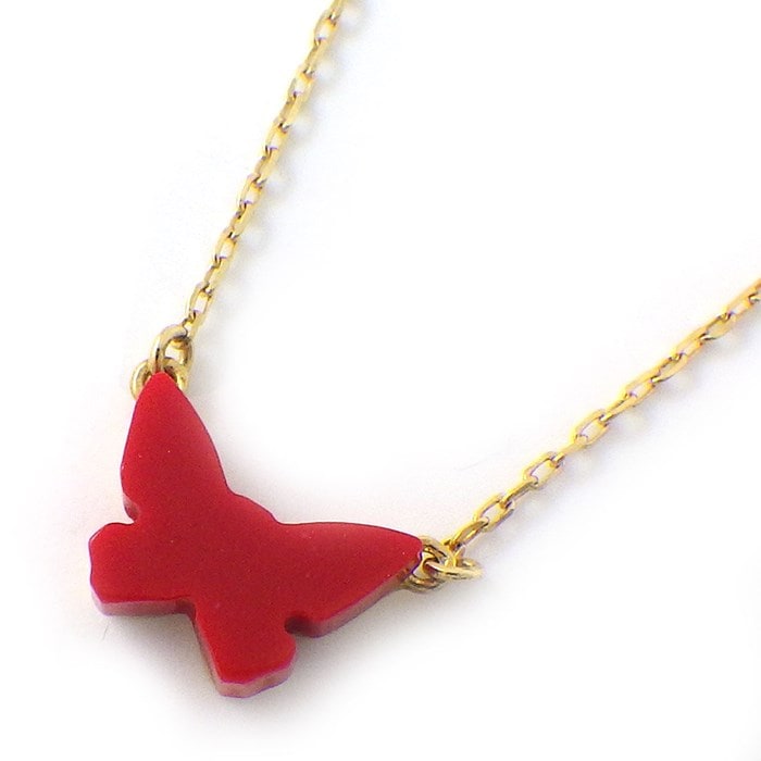 K18 AHKAH アーカー ネックレス バタフライ 蝶 ゴールド ダイヤ AHKAH