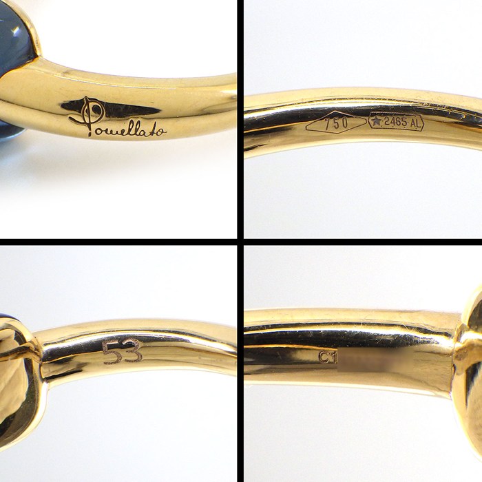 ポメラート Pomellato リング マーマノンマーマ 1ポイント ブルー トパーズ K18PG 10.5号 / #53 【中古】