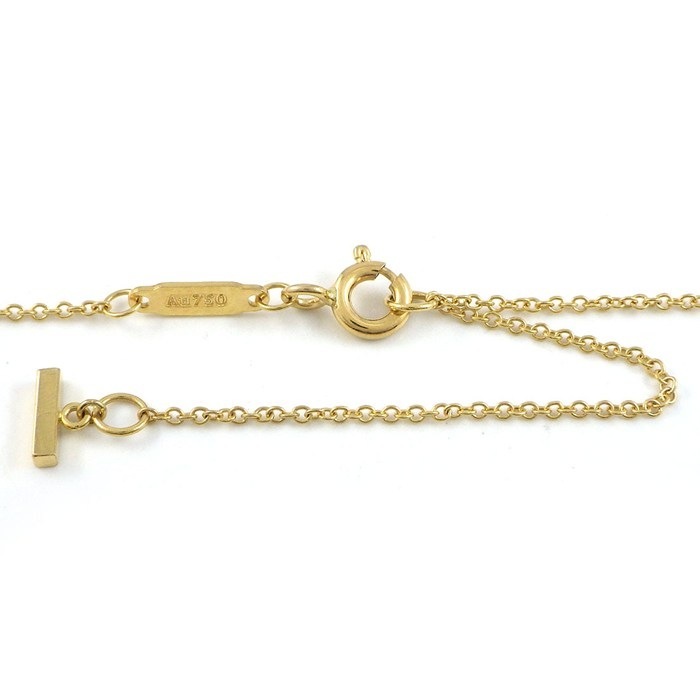 ティファニー Tiffany & Co. ネックレス Tスマイル ミニ マイクロ 62617683 ダイヤモンド 0.03ct K18YG 【中古】