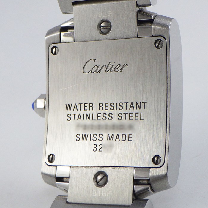 カルティエ Cartier 腕時計 タンク フランセーズ SM W51008Q3 スクエア シルバー文字盤 ローマンインデックス SS クオーツアナログ 【中古】