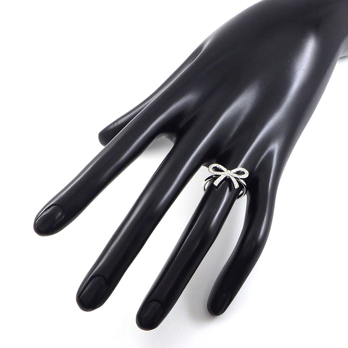 ティファニー リボンモチーフ セラミックボウ2個セット TIFFANY&Co. 中古品 ティファニー ボウ ネックレス リボン