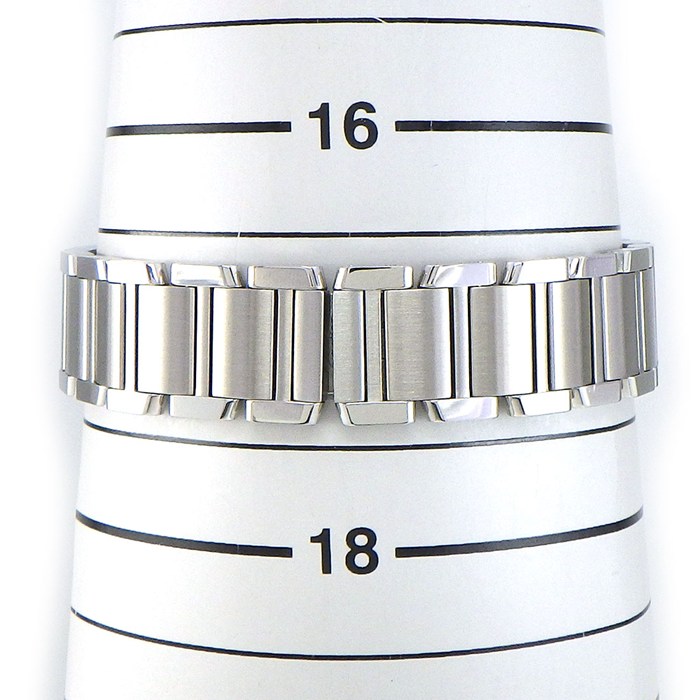 カルティエ Cartier 腕時計 タンク フランセーズ SM W51008Q3 スクエア シルバー文字盤 ローマンインデックス SS クオーツアナログ 【中古】