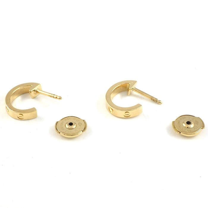 カルティエ Cartier ピアス ラブ フープ SM B8028800 K18YG 【中古】