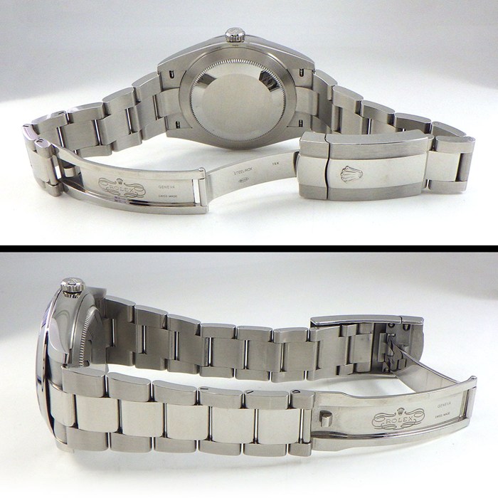 ロレックス Rolex 腕時計 デイトジャスト41 126300 ルーレット刻印 ブライトブルー文字盤 デイト SS 自動巻き 【箱・保付き】 【中古】