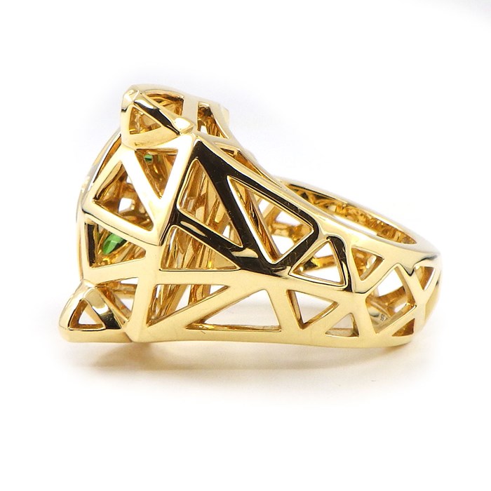【カルティエ Cartier】リング パンテール パンサー モチーフ N4767900 ツァボライトガーネット オニキス K18YG 14号 / #55 【箱・保付き】 