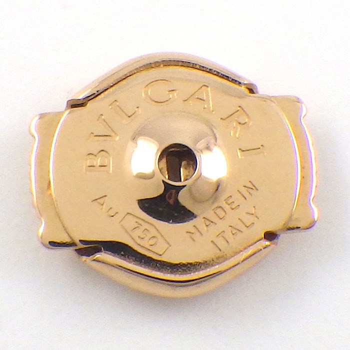 ブルガリ BVLGARI ピアス ブルガリ・ブルガリ 354731 2個セット ロゴ サークル ラウンド パヴェ ダイヤモンド K18PG 【中古】