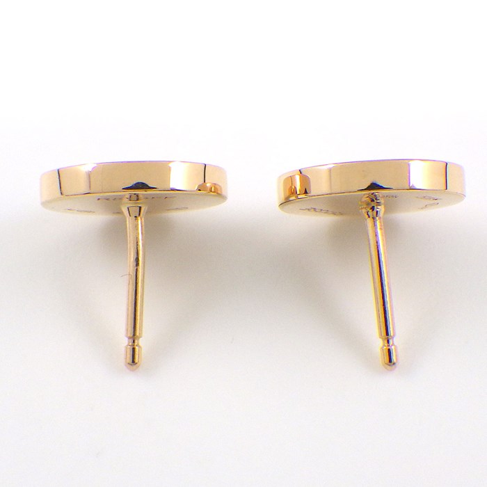 ブルガリ BVLGARI ピアス ブルガリ・ブルガリ 354731 2個セット ロゴ サークル ラウンド パヴェ ダイヤモンド K18PG 【中古】