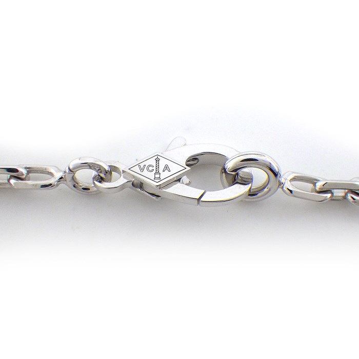 ヴァンクリーフ＆アーペル Van Cleef & Arpels ロングネックレス ヴィンテージ アルハンブラ 20モチーフ VCARP2R800 オニキス 120ポイント ダイヤモンド 計4.83ct K18WG 【箱・保付き】 【中古】
