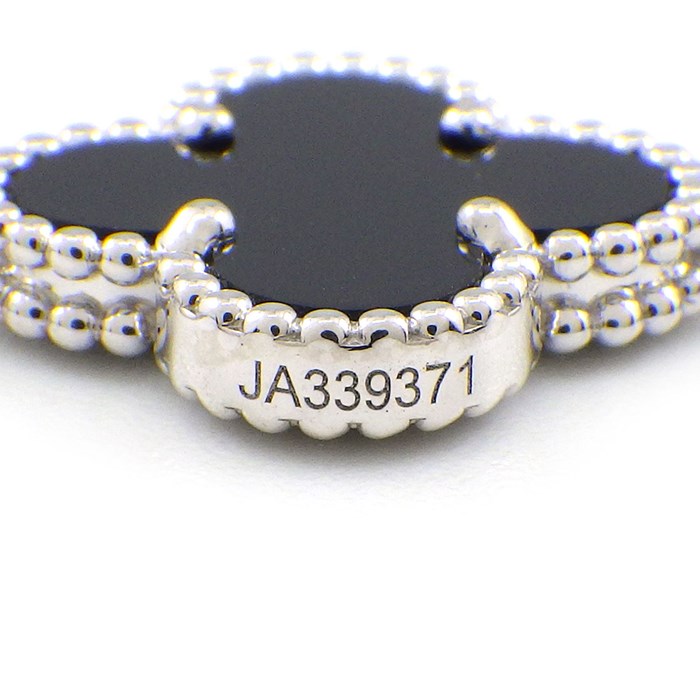 ヴァンクリーフ＆アーペル Van Cleef & Arpels ロングネックレス ヴィンテージ アルハンブラ 20モチーフ VCARP2R800 オニキス 120ポイント ダイヤモンド 計4.83ct K18WG 【箱・保付き】 【中古】