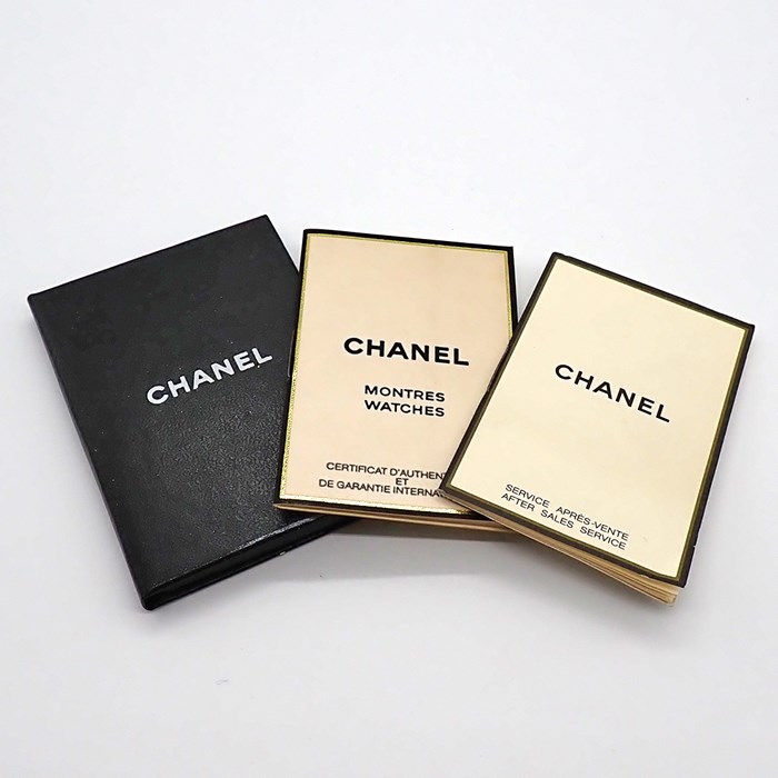 シャネル CHANEL 腕時計 プルミエール M H0001 オクタゴナル ブラック文字盤 チェーンブレス GP レザー クオーツアナログ 【中古】