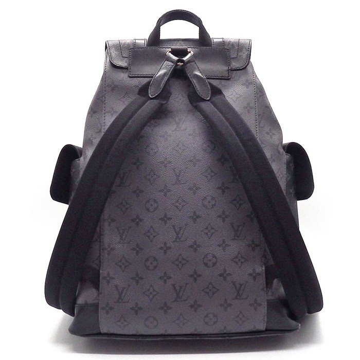 ルイ・ヴィトン Louis Vuitton バックパック・リュック クリストファー MM M45419 グレー ブラック モノグラム エクリプス キャンバス モノグラム エクリプス リバース キャンバス  【中古】