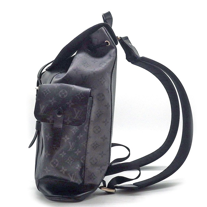 ルイ・ヴィトン Louis Vuitton バックパック・リュック クリストファー MM M45419 グレー ブラック モノグラム エクリプス キャンバス モノグラム エクリプス リバース キャンバス  【中古】
