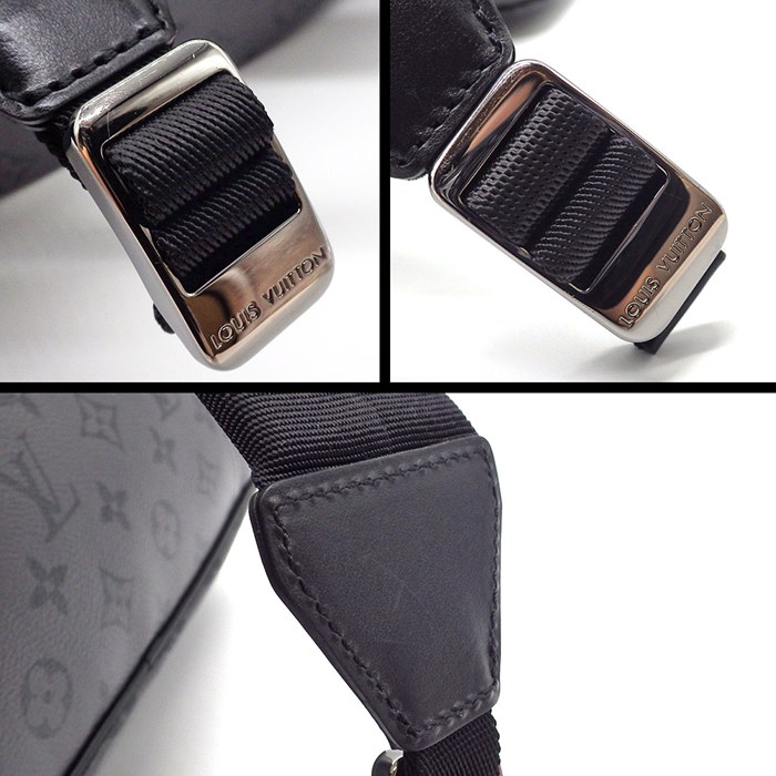 ルイ・ヴィトン Louis Vuitton バックパック・リュック クリストファー MM M45419 グレー ブラック モノグラム エクリプス キャンバス モノグラム エクリプス リバース キャンバス  【中古】