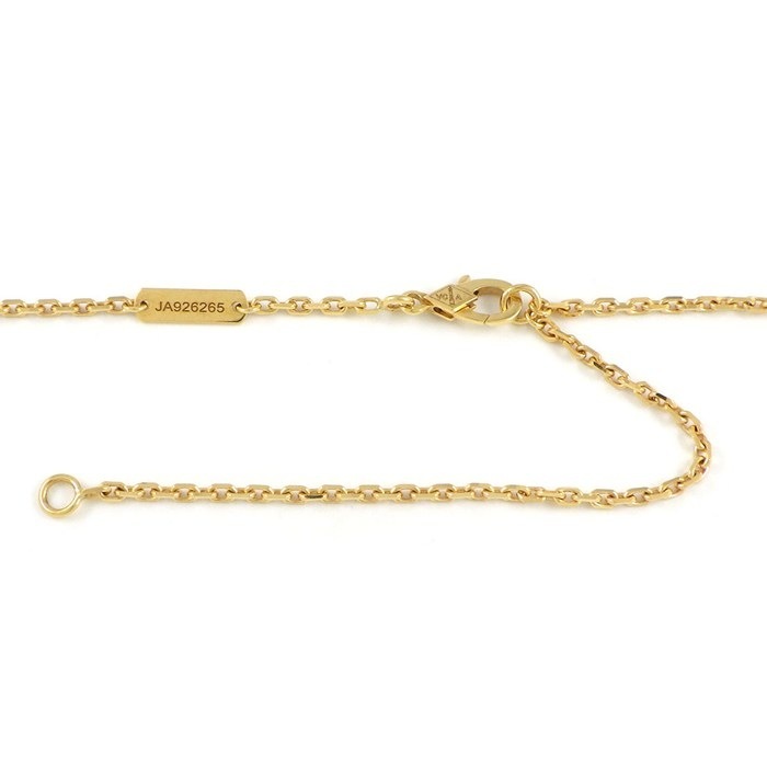 ヴァンクリーフ＆アーペル Van Cleef & Arpels ロングネックレス マジックアルハンブラ VCARP6LA00 ブルー アゲート K18YG 【中古】