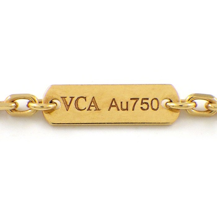 ヴァンクリーフ＆アーペル Van Cleef & Arpels ロングネックレス マジックアルハンブラ VCARP6LA00 ブルー アゲート K18YG 【中古】