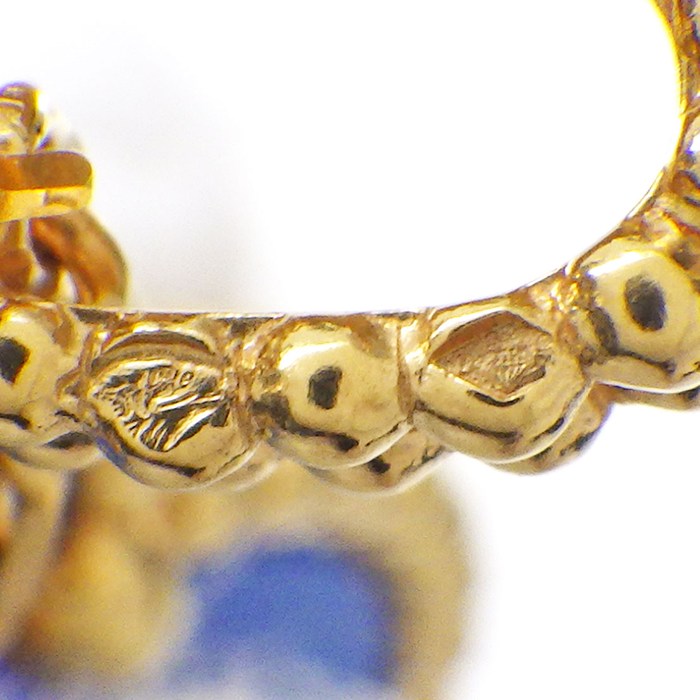 ヴァンクリーフ＆アーペル Van Cleef & Arpels ロングネックレス マジックアルハンブラ VCARP6LA00 ブルー アゲート K18YG 【中古】