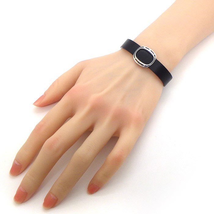 ダミアーニ DAMIANI ブレスレット D サイド ダイヤモンド SV925 革 【中古】