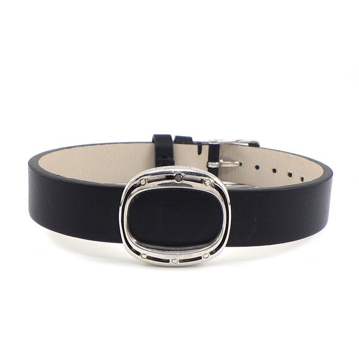 ダミアーニ DAMIANI ブレスレット D サイド ダイヤモンド SV925 革 【中古】