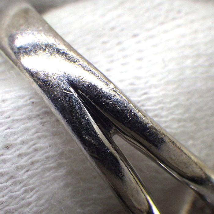 ミキモト MIKIMOTO リング リーフモチーフ アコヤ真珠 7.5mm珠 ダイヤモンド K18WG 11号 【中古】