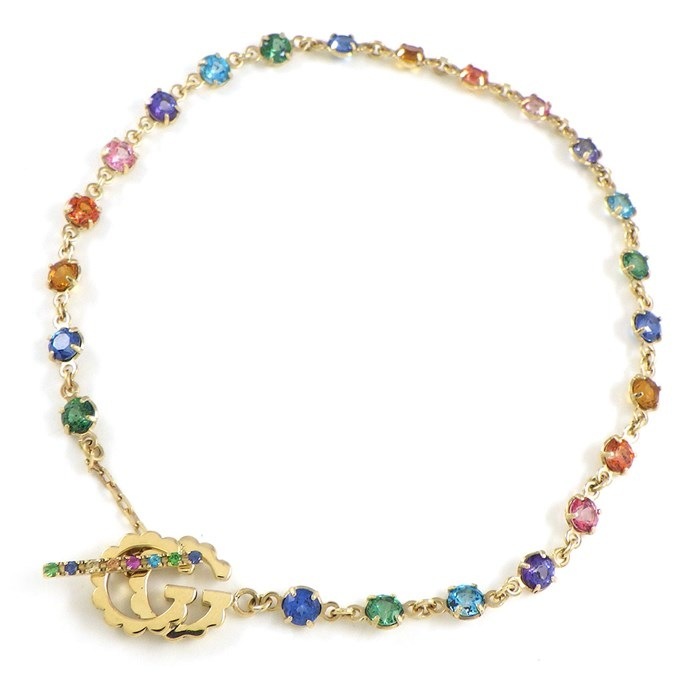K18YG カラーストーン ブレスレット GSTVクリシュナ☆K18YG、カラー
