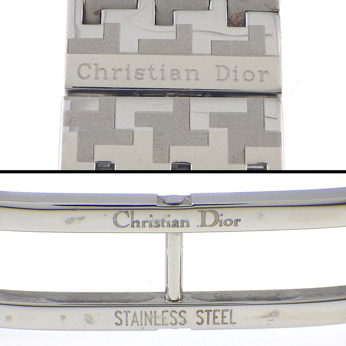 クリスチャンディオール Christian Dior 腕時計 ミスディオール D70-100 オーバル ピンクシェル文字盤 SS クオーツアナログ 【中古】
