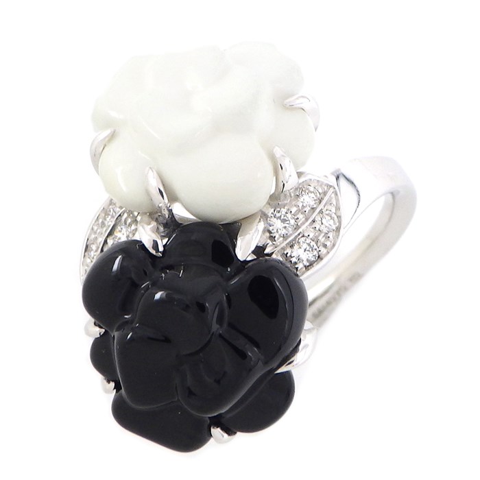 シャネル CHANEL】リング カメリア ダイヤモンド ホワイト 白 