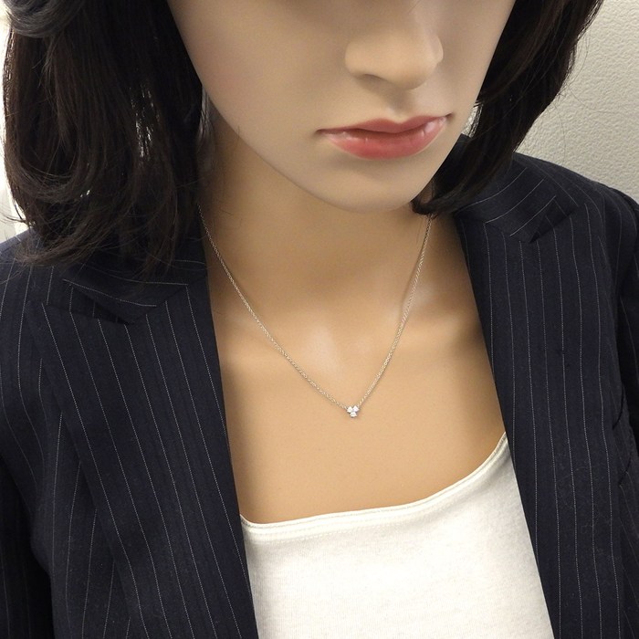 ティファニー Tiffany & Co. ネックレス アリア 3ポイント ダイヤモンド PT950 【中古】