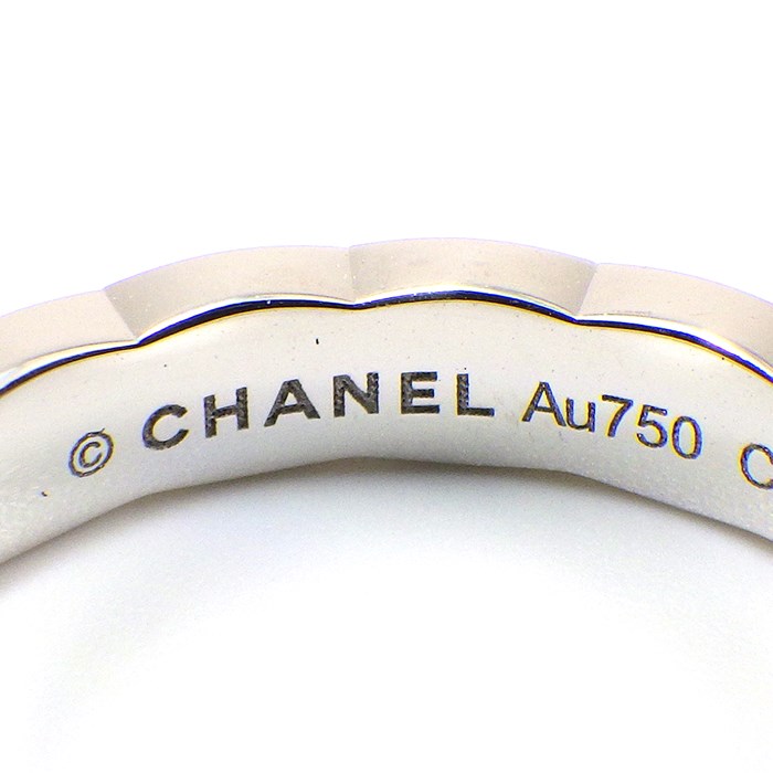 【シャネル CHANEL】リング ココクラッシュ J11793 マトラッセ キルティング ミニモデル K18WG 8.5号 / #49 【箱・保付き】 