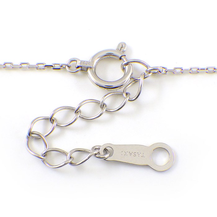 タサキ 田崎真珠 TASAKI ネックレス 1ポイント パール 7.0mm珠 1ポイント ダイヤモンド K18WG 【中古】