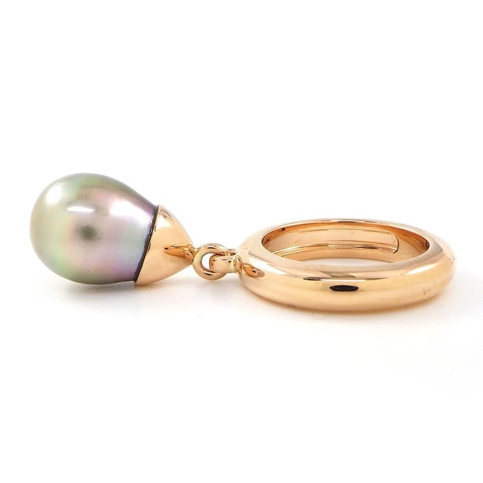 クリスチャンディオール Christian Dior リング ドロップ スウィング 大粒 バロック パール K18PG 12号 / #52 【中古】